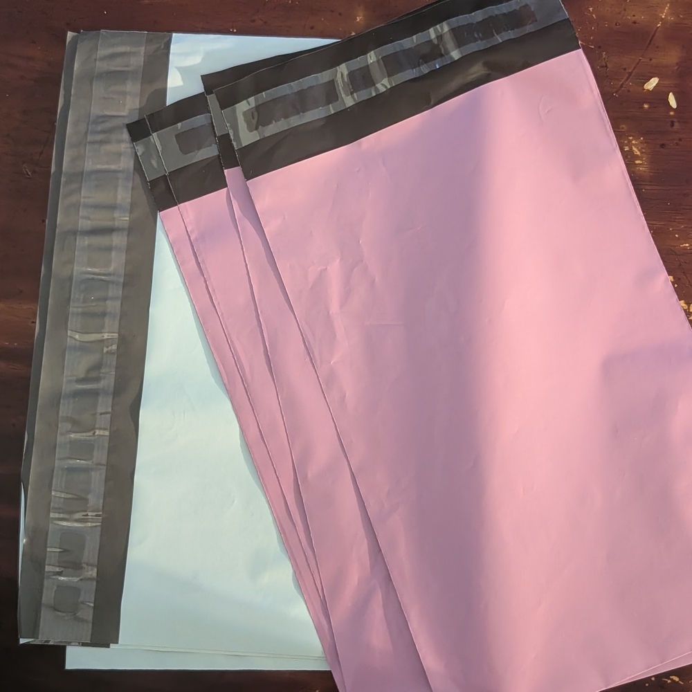 Pink and White Shipping Bags